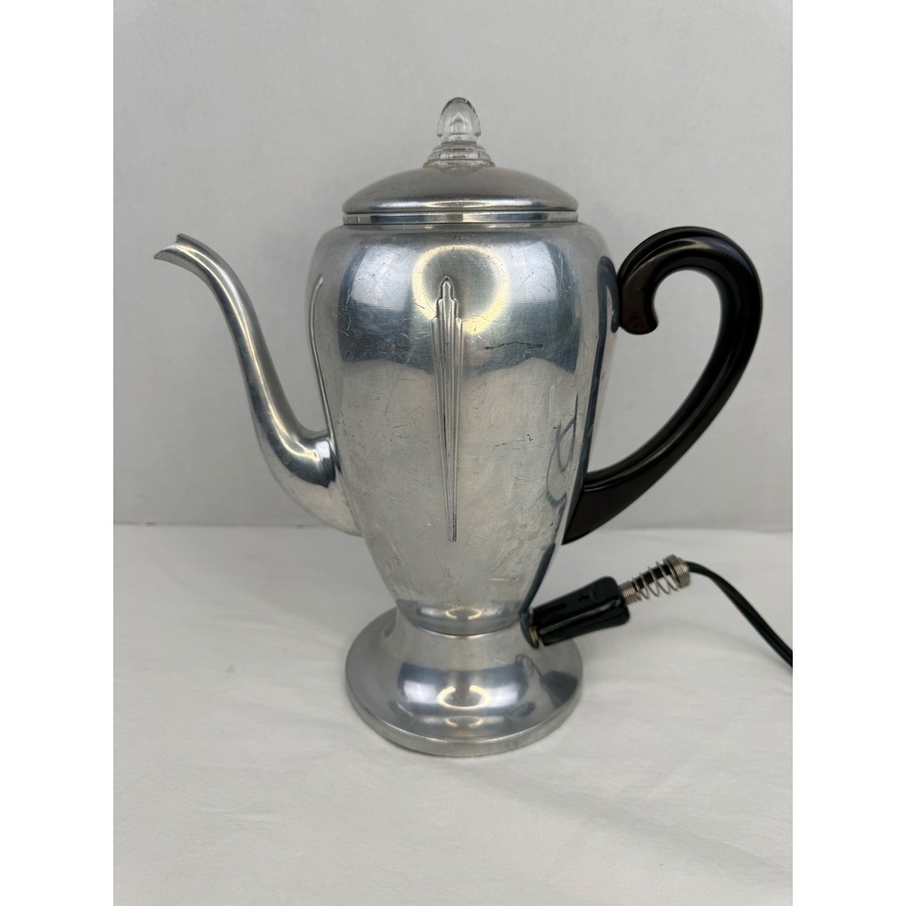Vtg "I Love Lucy" Mirro-Matic Electric Coffee Percolator Art Deco #9252M 8-Cups